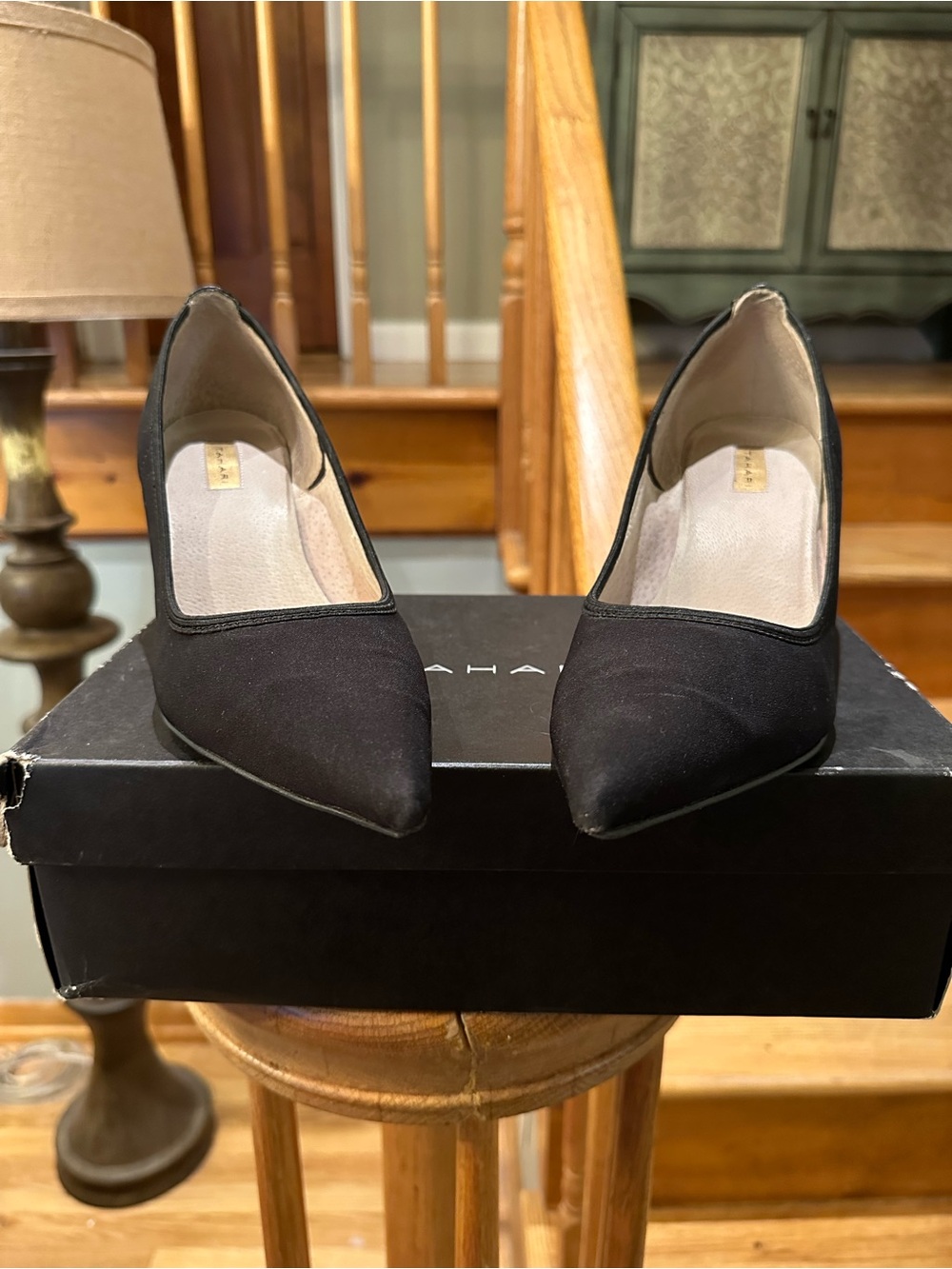 Tahari Black Pointed Toe Pumps